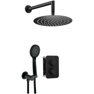 THERM - Concealed shower set, with thermostatic BOX - nero - BXYZNEBT