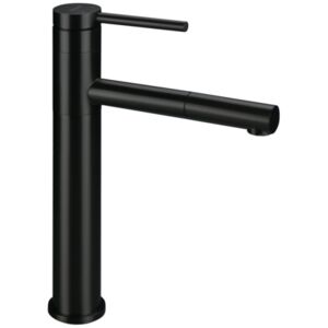 ORA - Washbasin tap, tall, with pull-out spout - nero