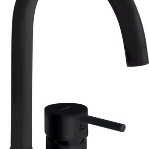ASTER Kitchen tap, with foldable spout, nero