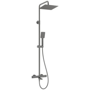 THERM - Duschsystem, mit Badewannenarmatur, thermostatisch - titanium