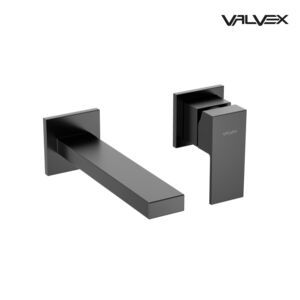 ARS Black Concealed wall-mounted basin mixer with spout