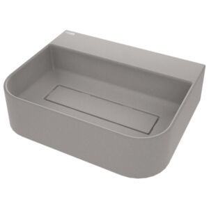 ARNIKA - Granite washbasin, countertop, with tap shelf - with cover