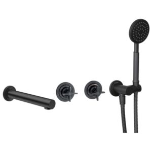 TEMISTO - Bath mixer, concealed, with shower set - nero - BQT_N18P