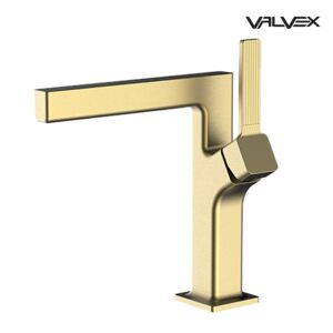 ALIBI Brushed Gold Washbasin mixer without pop-up drain