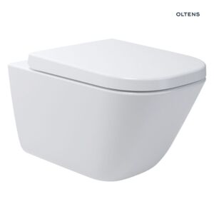 Set of Oltens Hadsel wall-mounted WC bowl PureRim with SmartClean film