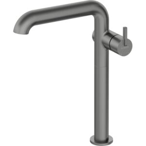 SILIA Washbasin tap, tall, with rectangular spout, titanium