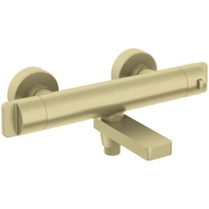 THERM - Bath mixer, thermostatic - brushed gold