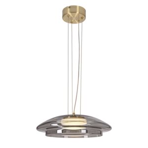 Pendant lamp Ombre 34 glass over table for living room with smoked sha