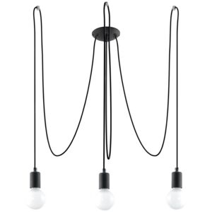 Żyrandol EDISON 3 czarny