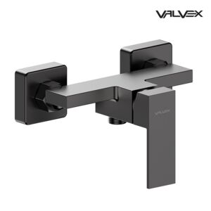 ARS Gun Metal Brause-Wand-Mischbatterie mit Garnitur