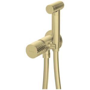 SILIA HEXA - Bidet tap, concealed, with bidet shower - brushed gold