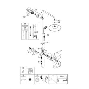 Euphoria System 260 System prysznicowy z jednouchwytową baterią ścienną 27473001
