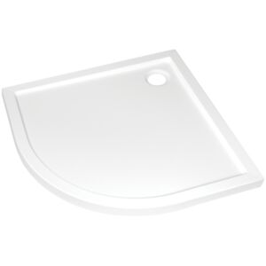 PRIZMA - Acrylic shower tray, half round, 80 cm - white - KTJ_094B