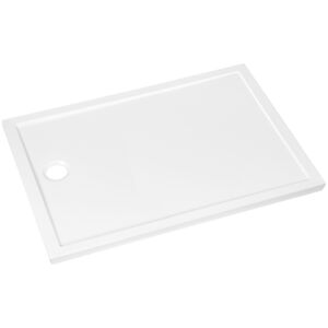 PRIZMA - Acrylic shower tray, rectangular, 100x80 cm - white - KTJ_086