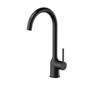 CANNOLI Black  Kitchen faucet with side leve