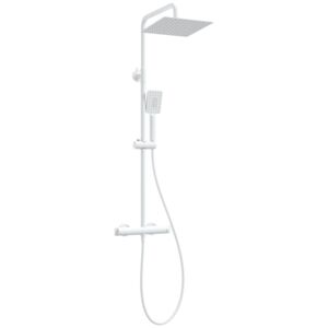 THERM - Shower column, with shower mixer, thermostatic - bianco