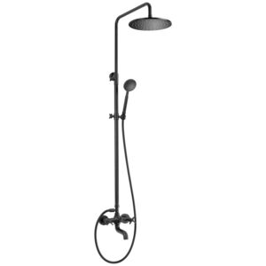 TEMISTO - Shower column, with bathtub mixer - nero - NAC_N1QT