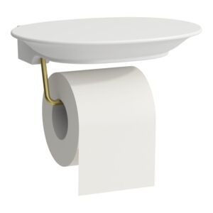 THE NEW CLASSIC Uchwyt na papier toaletowy z ceramiczną półką