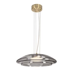 Pendant lamp Ombre 42 glass over table smoked shade GX53