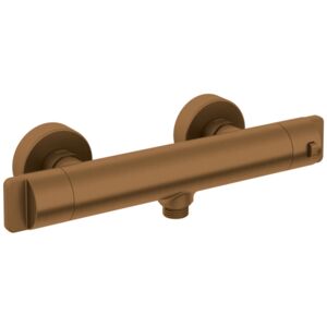 THERM - Shower mixer, thermostatic - brushed bronze