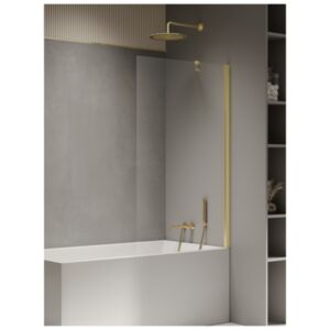 New Soleo Light Gold one-piece fixed bathtub screen