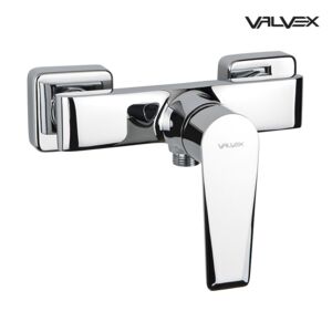 ESTO Chrome Brause-Wand-Mischbatterie mit Garnitur