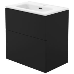 PRIZMA - Waschbeckenschrank, mit Waschbecken - 60 cm - nero