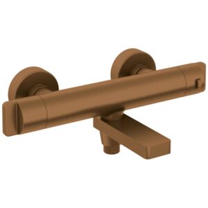 THERM - Bath mixer, thermostatic - brushed bronze