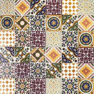 Maraj - Decorative Tunisian Patchwork 10 x 10 cm, 50 tiles per box