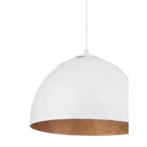 Lampa wisząca DIAMENT biało-miedziany M