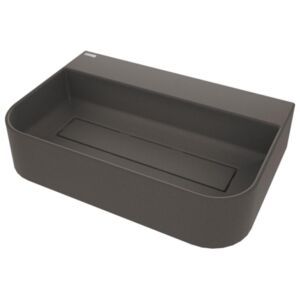 ARNIKA - Granite washbasin, countertop, with tap shelf - with cover