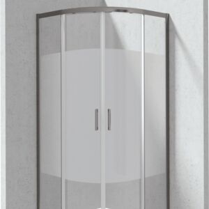 FUNKIA EVO - Shower cabin, half round, 80x80 cm - stripe pattern
