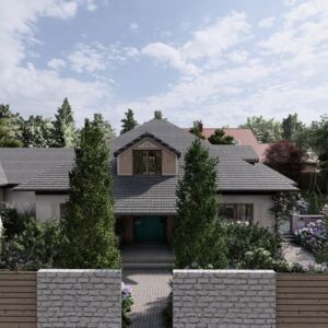 PROJEKT OGRODU PRZY WSPÓŁCZESNYM DWORKU