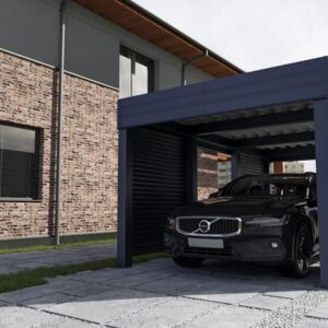 Single-car, two-car, and multi-car carports | Single-car carport, Louver infill, standard cover panel. Roof with an anti-condensation coating.