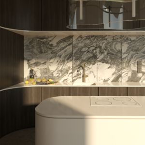 CONTEMPORARY OVAL KITCHEN