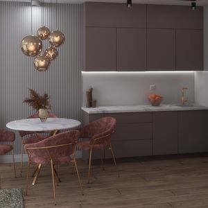 Mieszkanie 35 metrów kwadratowych - salon z aneksem kuchennym