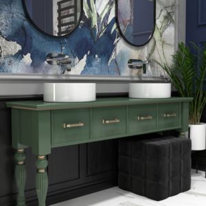 Elegancka łazienka w stylu art deco