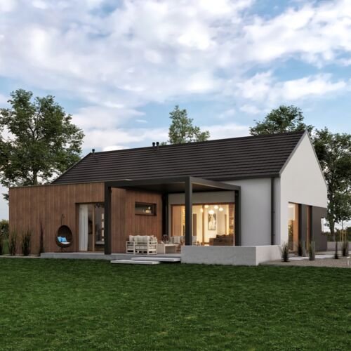 Dom szyty na miarę - parterowa nowoczesna sotodoła