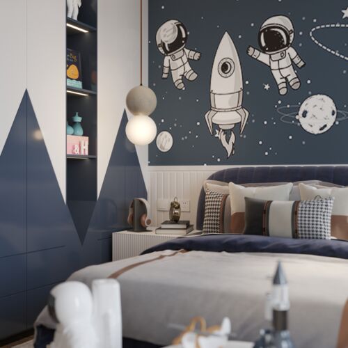 Apartment with Marble Lamps