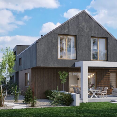 Miejska willa w typie nowoczesnej stodoły