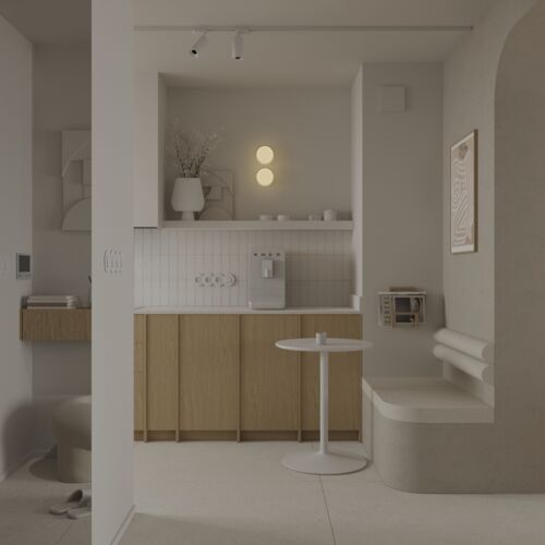 Wizualizacje Kuchni Japandi