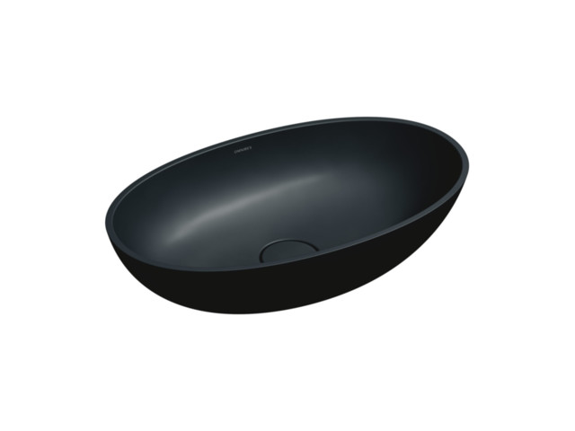 SHELL M+ | countertop basin, 60 x 35 cm, black lava | SHELLUNBLV ...