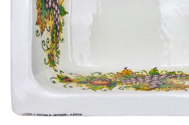 超安い UVE Um-lavq9-52x52 | sink kitchen hand-painted Italian - アート・デザイン・音楽
