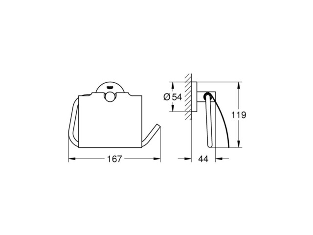Essentials Uchwyt na papier 40367GL1 | 40367GL1 | GROHE - ArchiUp.com ...