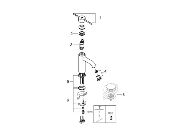 Essence Bateria umywalkowa, Rozmiar S 24172001 | 24172001 | GROHE ...