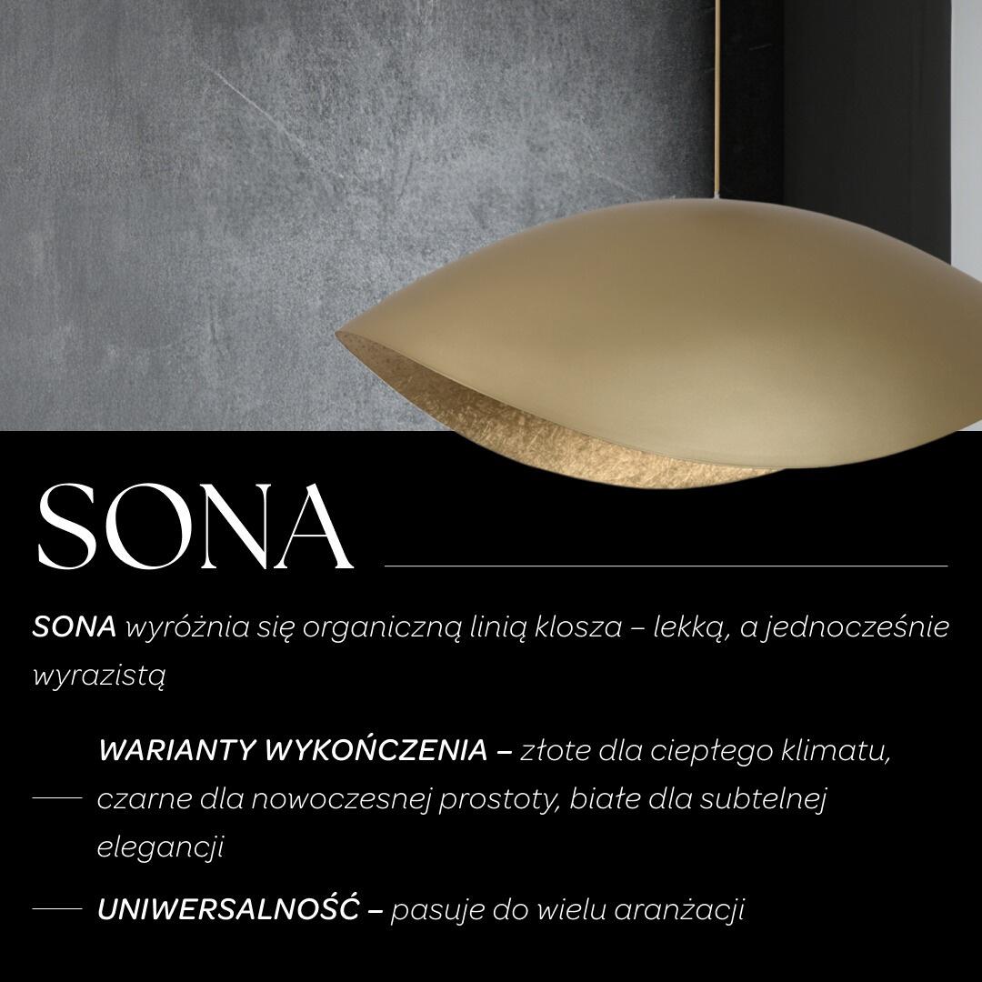 Lampy zwieszane, Lampa wisząca SONA złoty, Sigma Lighting