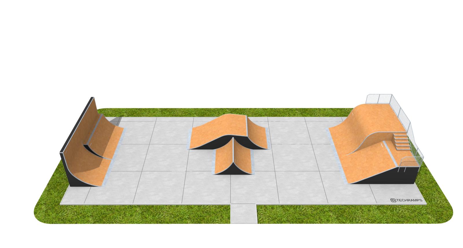 Skatepark, Sample Modular Skatepark PSM14, Grupa Techramps