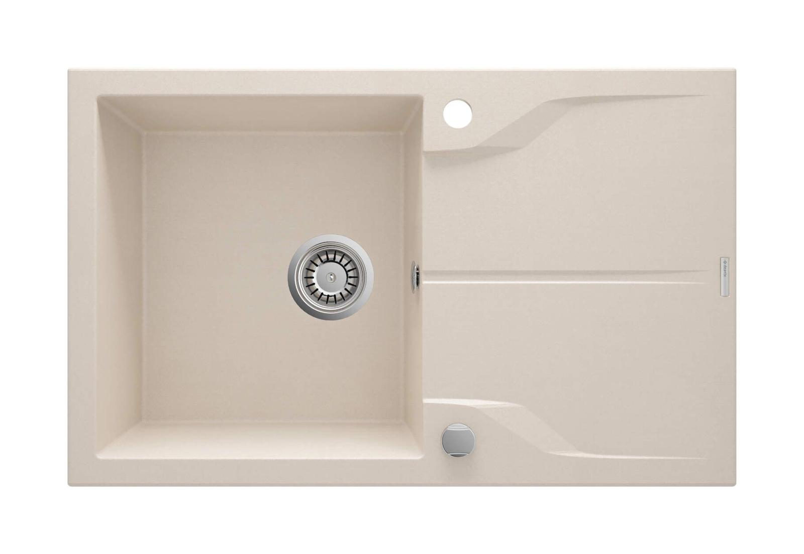 Zlewy kwadratowe, Zlewozmywak granitowy 1-komorowy z ociekaczem, Deante