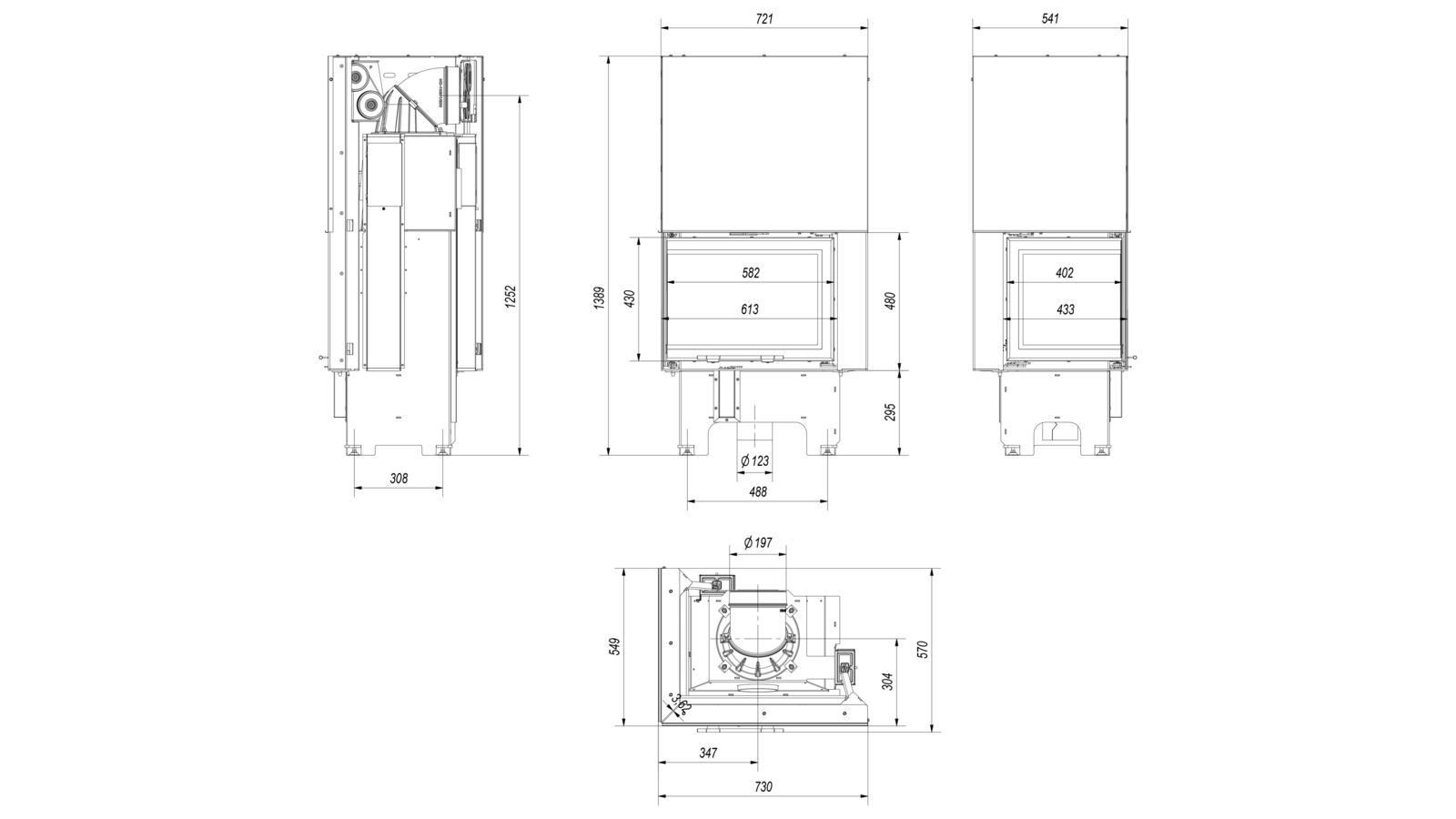 Fireplace Inserts, Fireplace VN 610/430 left BS guillotine, Kratki.pl Marek Bal