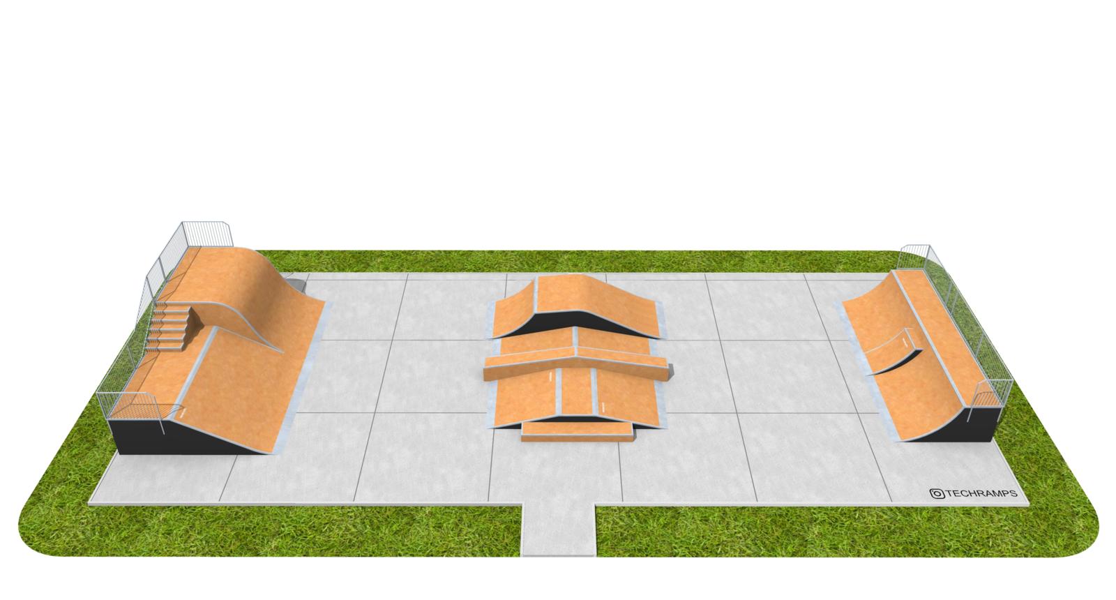 Sample Modular Skatepark PSM12 | Przykładowy Skatepark Modułowy PSM12 ...